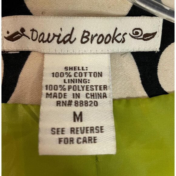 David Brooks Blazer Womens Size M Beige Green Black Geometric Pattern - Picture 10 of 16